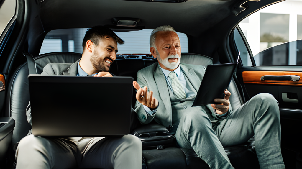 Luxury corporate transportation in Denver with professional chauffeur