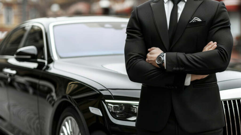 Luxury black car service traveling from Denver to Boulder Colorado